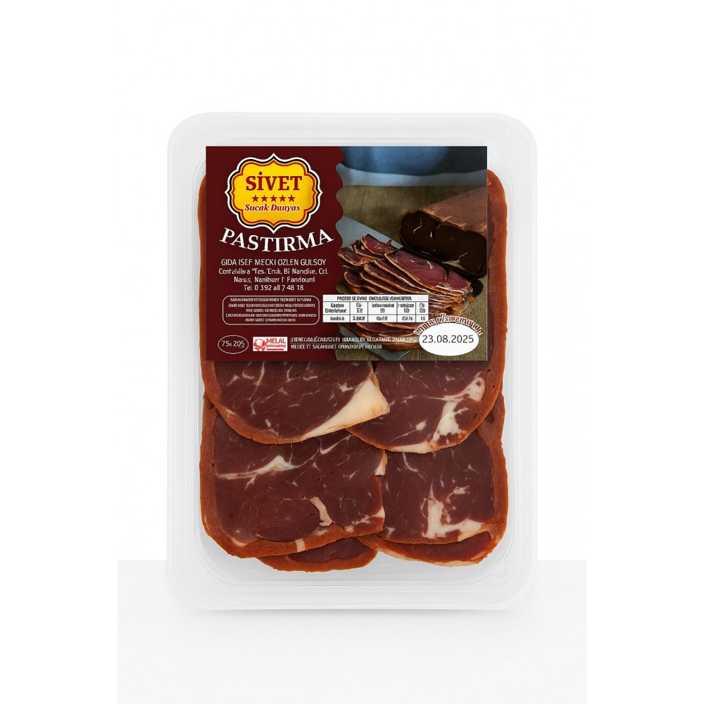 Çemensiz Pastırma 100 gr. Çemensiz Pastırma 100 gr.